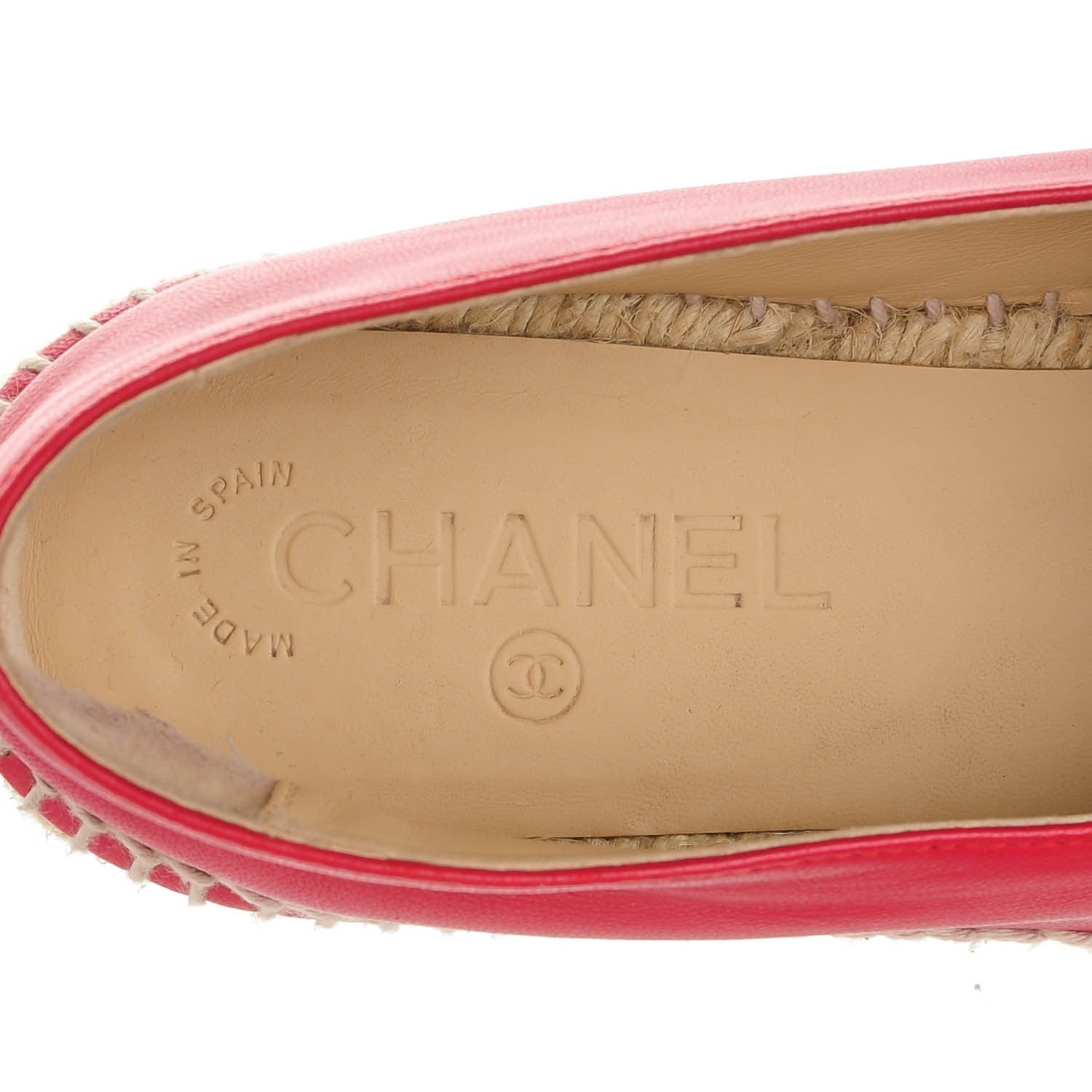 Chanel Lambskin CC Espadrilles 41 Red 9 of 10