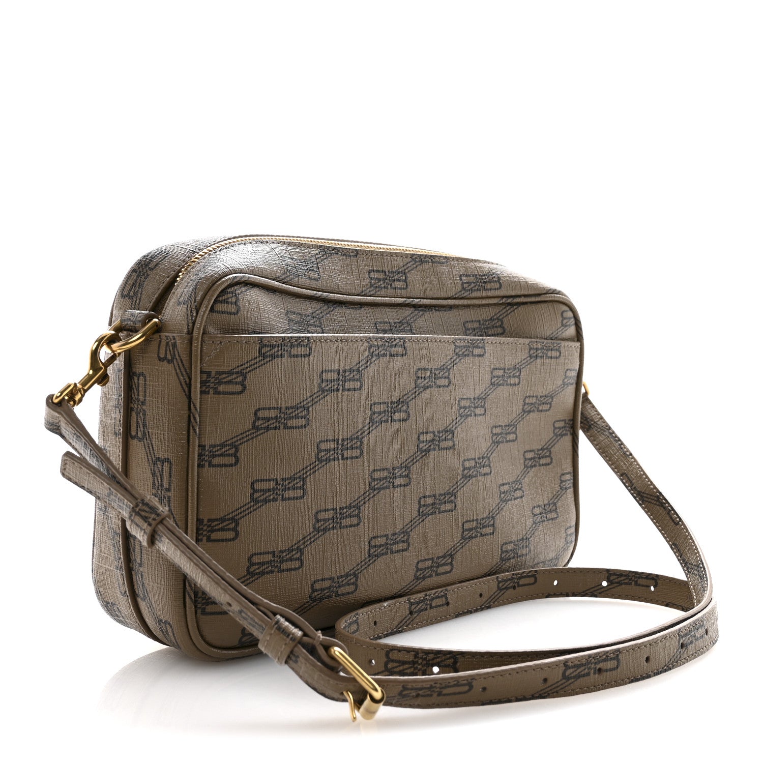 Balenciaga Coated Canvas BB Monogram Medium Signature Camera Bag