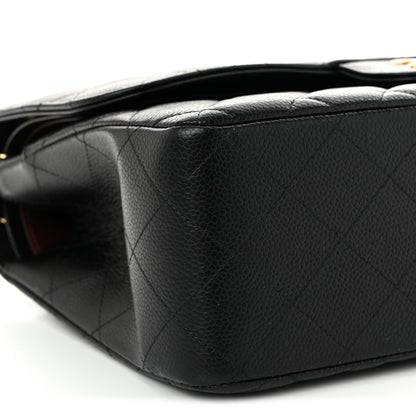 Chanel Caviar Quilted Jumbo Double Flap Black 9 of 11