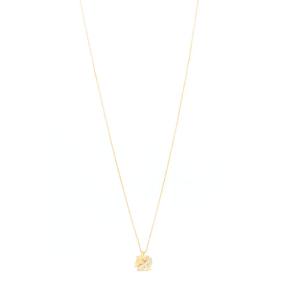 David Yurman 18K Yellow White Gold Diamond Champagne Citrine 10mm Cable Wrap Necklace 1 of 6