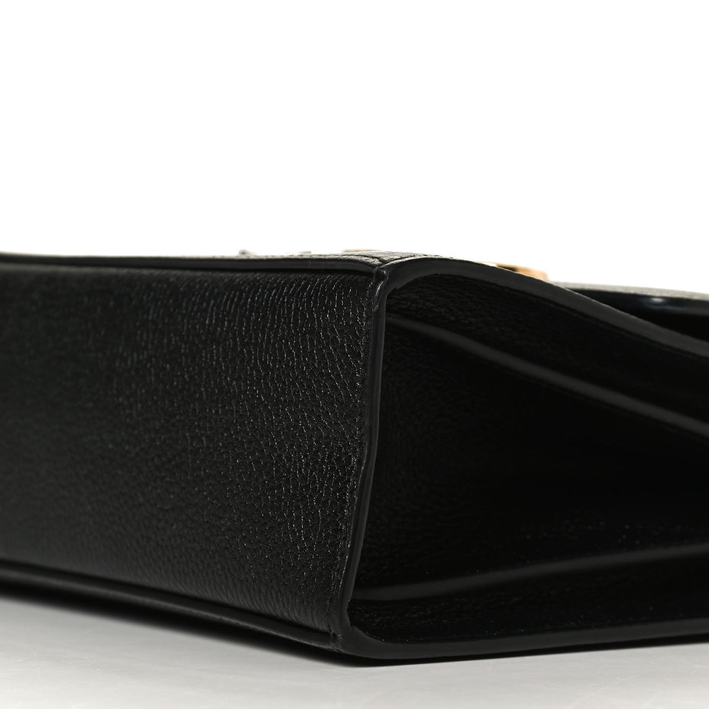 Grainy Calfskin Small Zumi Shoulder Bag Black