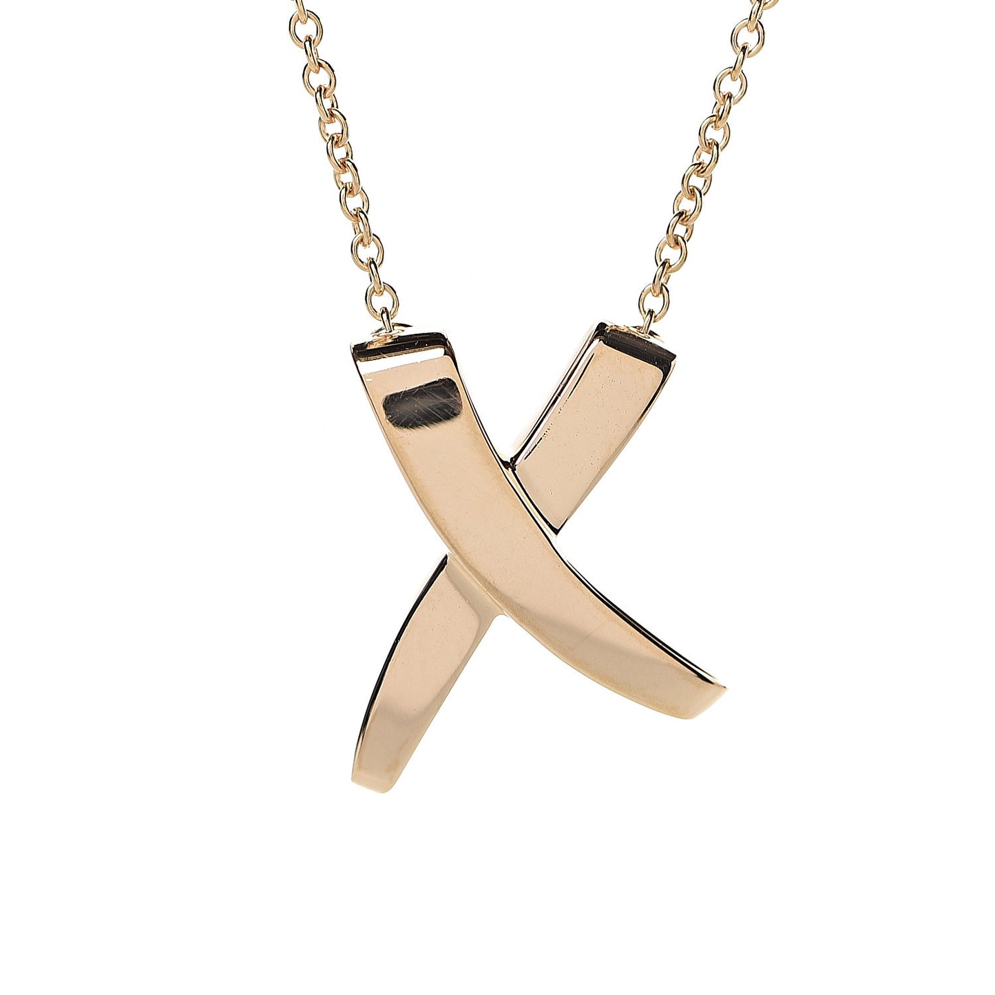 18K Yellow Gold Paloma Picasso Graffiti X Pendant Necklace