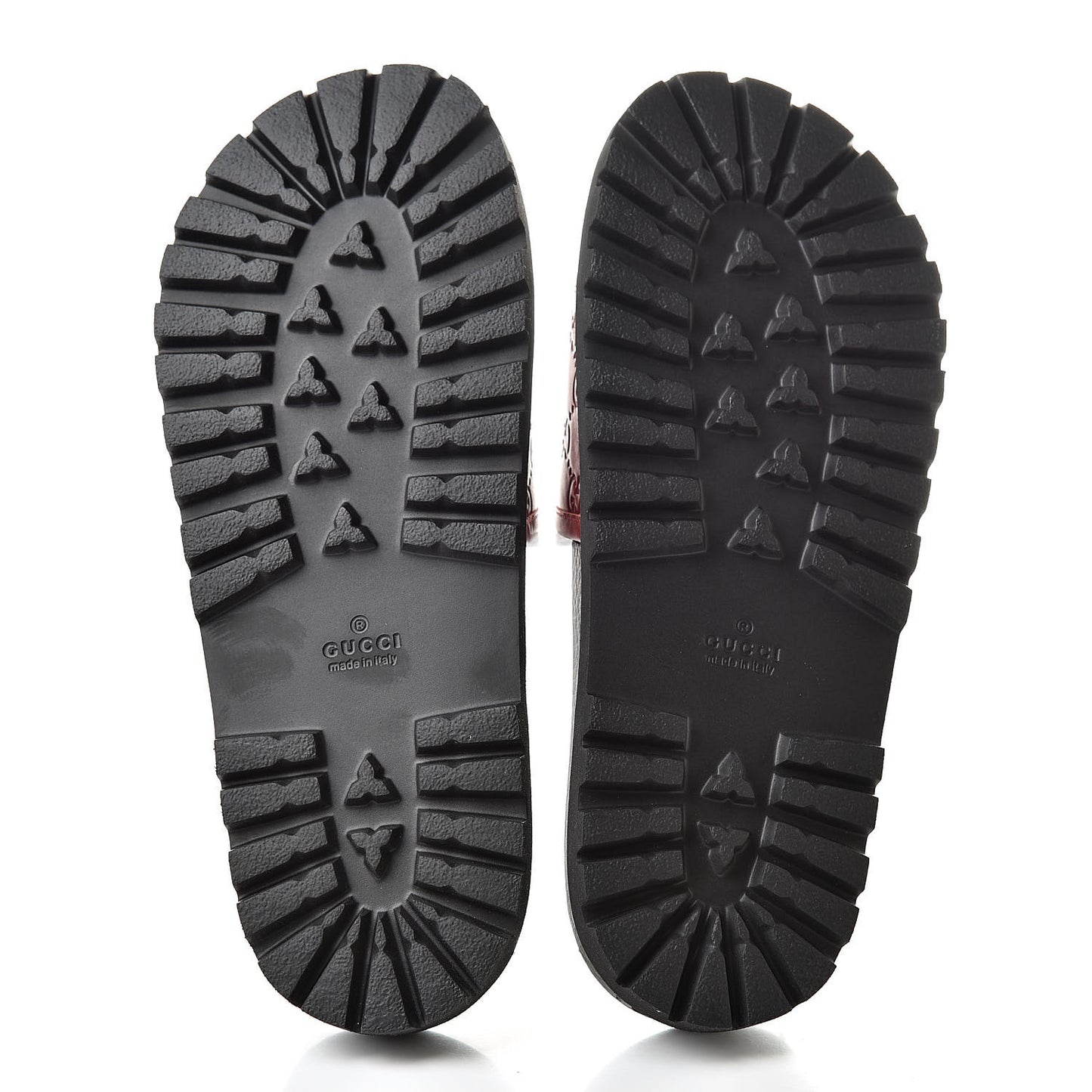 Guccissima Signature Mens Lug Sole Slide Sandals 9 Hibiscus Red