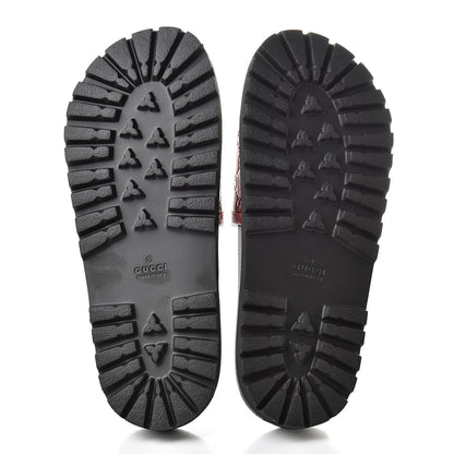 Gucci Guccissima Signature Mens Lug Sole Slide Sandals 9 Hibiscus Red 5 of 7