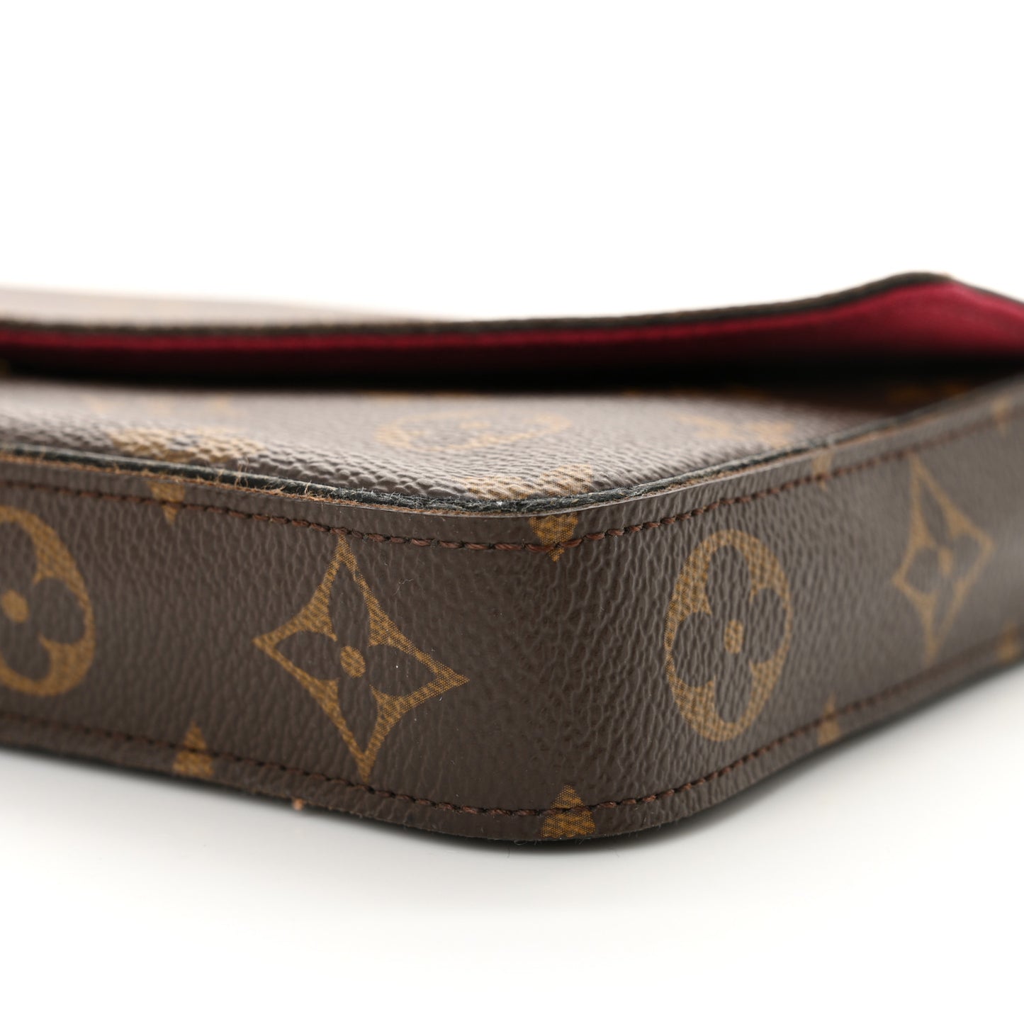 Monogram Pochette Felicie Chain Wallet Fuchsia