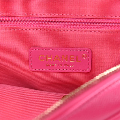 Chanel Shiny Caviar Quilted Chain Melody Backpack  Pink 5 of 10