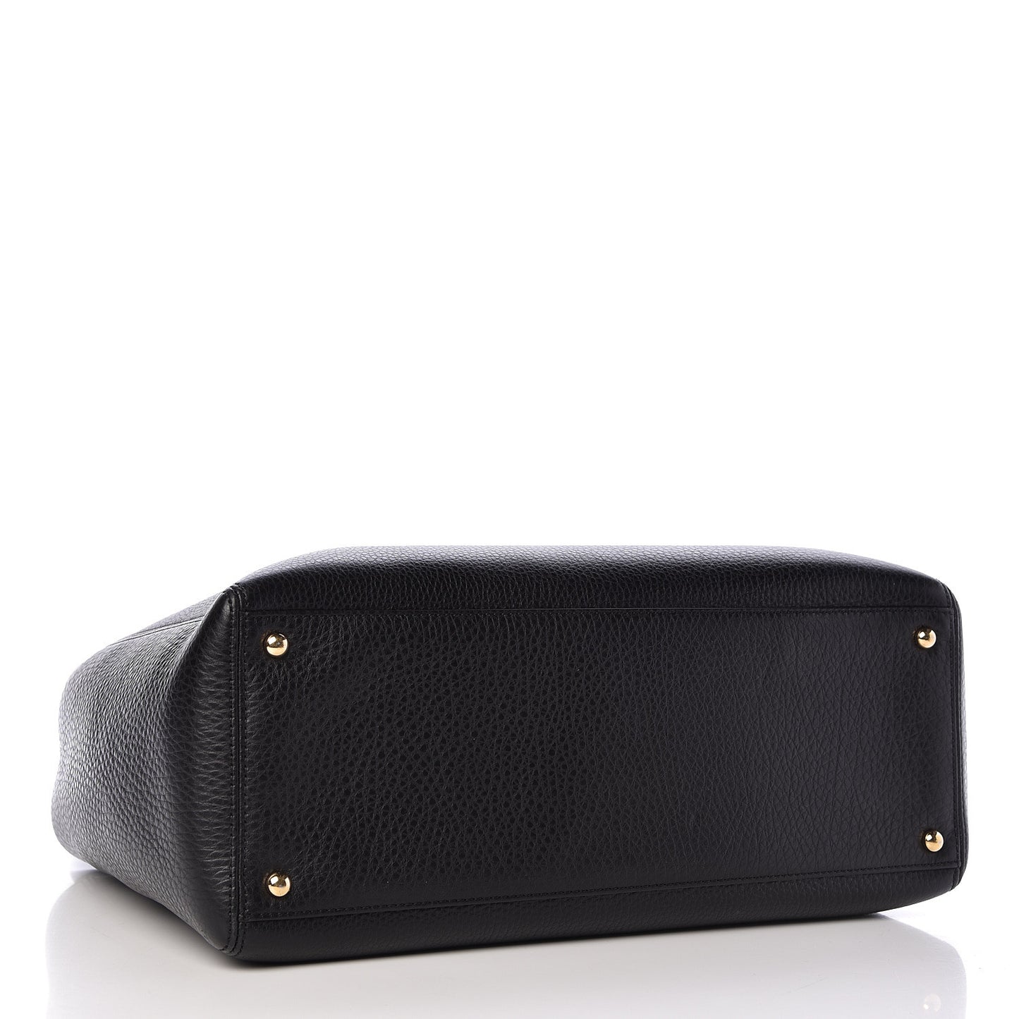 Calfskin Cerf Executive Shopper Tote Black