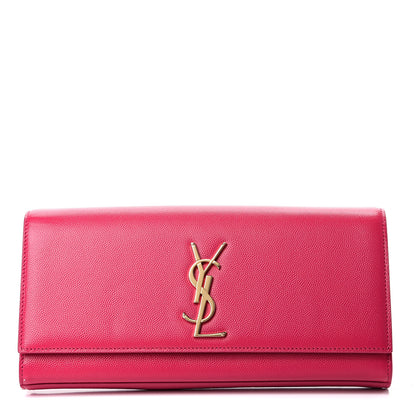 Saint Laurent Grain De Poudre Classic Monogram Cassandre Clutch Lipstick Fuchsia 1 of 7