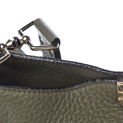 Valentino Garavani Pebbled Calfskin Small Rockstud Flip-Lock Messenger Bag Oasis 14 of 18