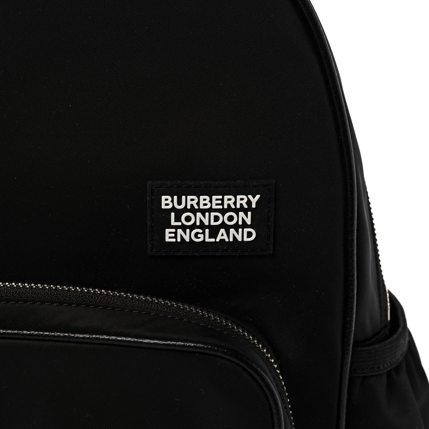 Burberry Nylon Logo Print Backpack Black 7 of 9