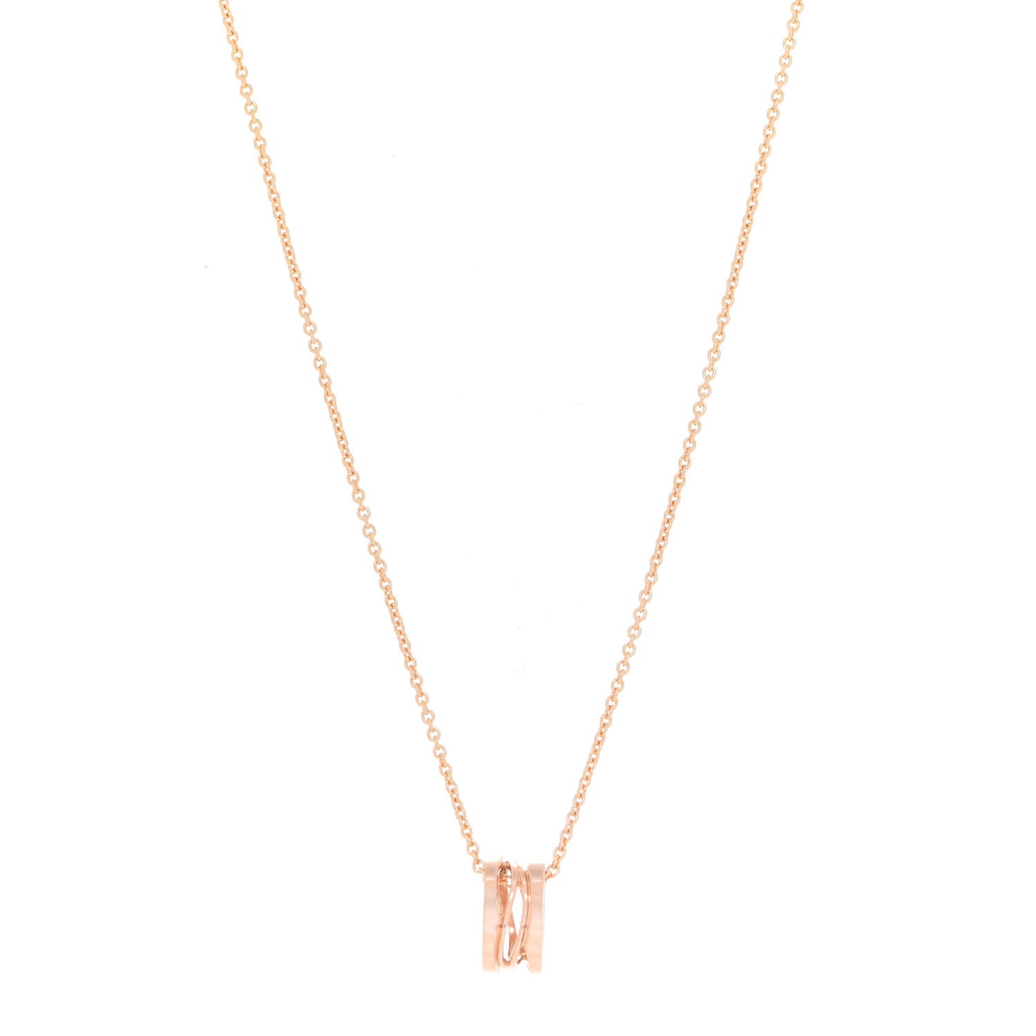 Bulgari 18K Rose Gold B.Zero1 Open Legends Pendant Necklace 1 of 9