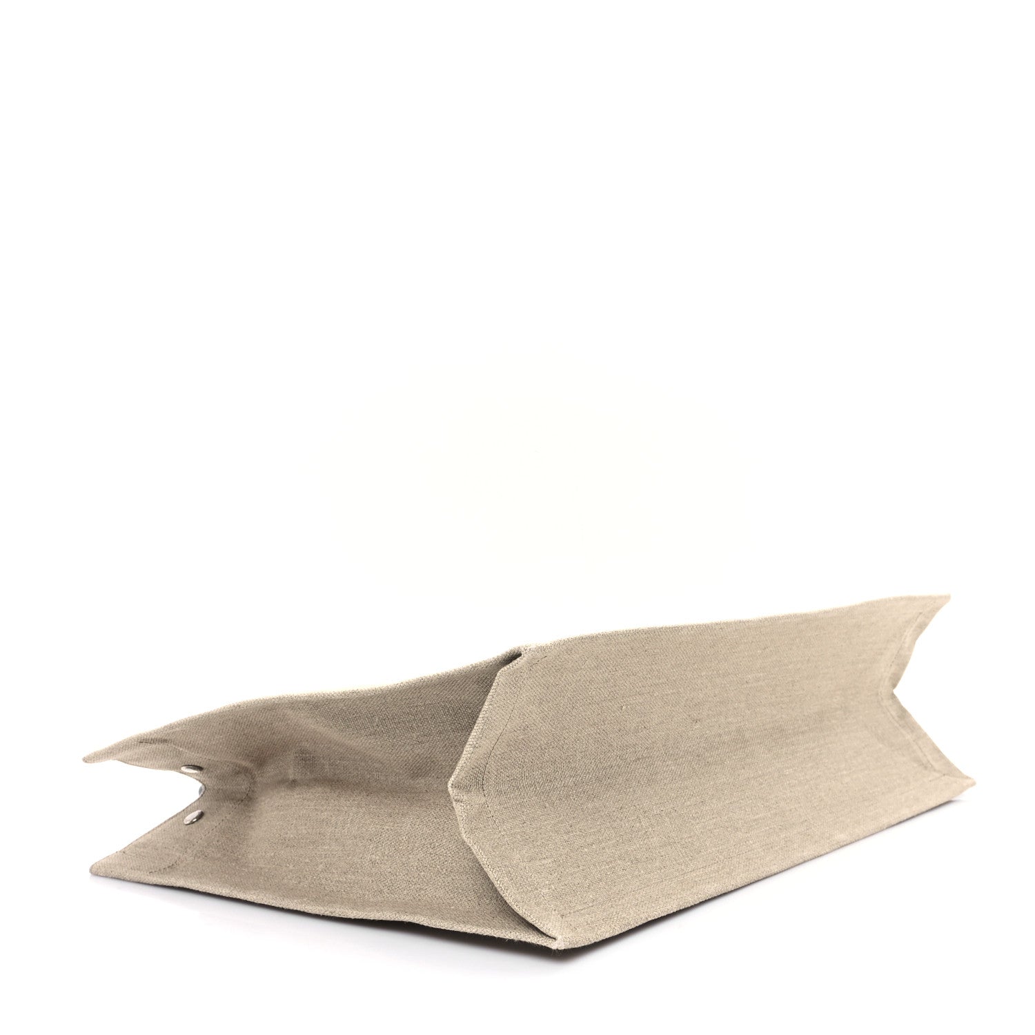 Saint Laurent Linen Calfskin Rive Gauche Tote Greggio Natural 4 of 9
