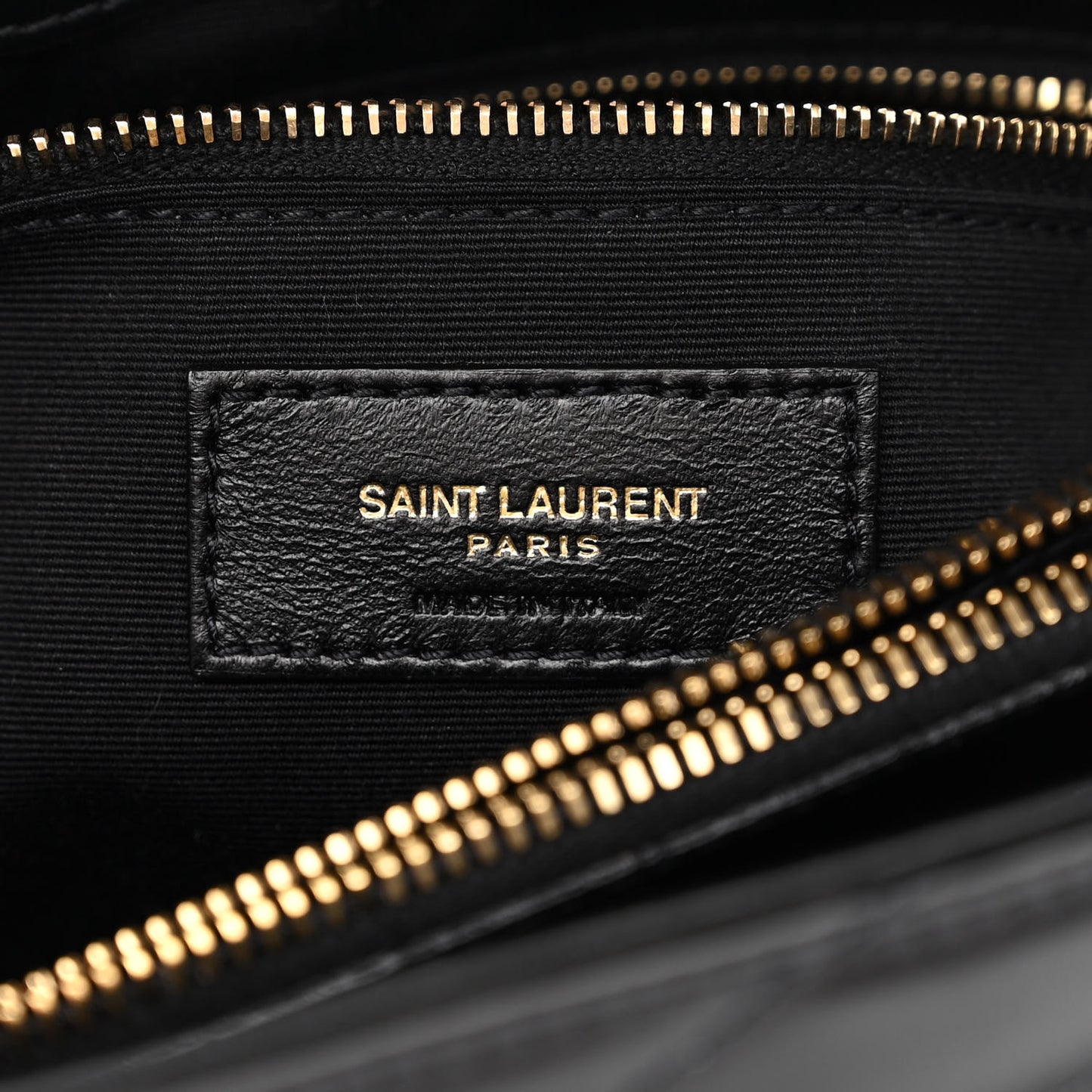 Calfskin Y Quilted Monogram Medium Loulou Chain Satchel Black