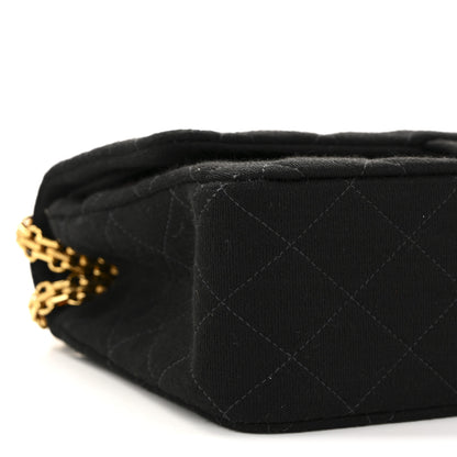 Chanel Jersey Quilted Medium Double Flap Black 10 of 13