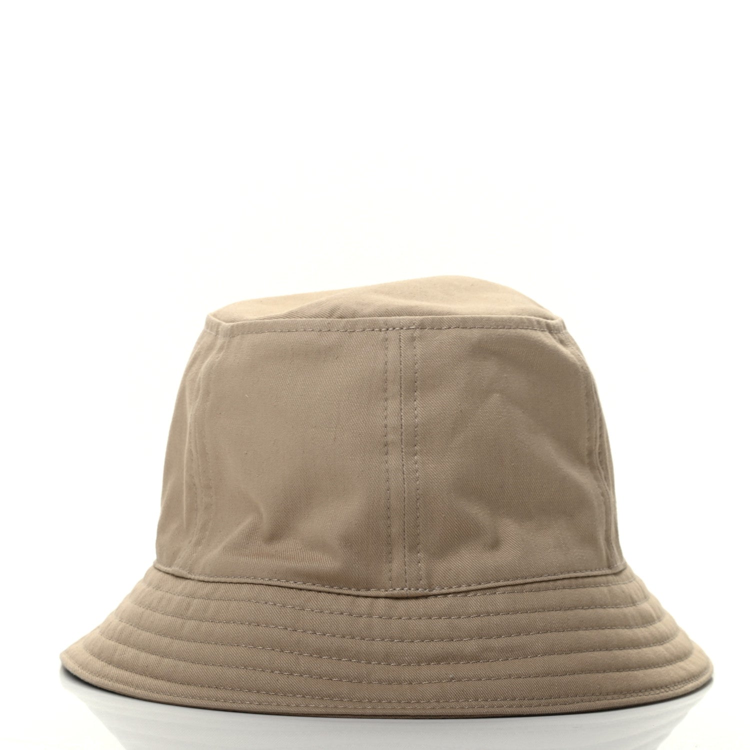 Hermes Gabardine Cotton Calvi Bucket Hat 56 Beige Toast 5 of 9