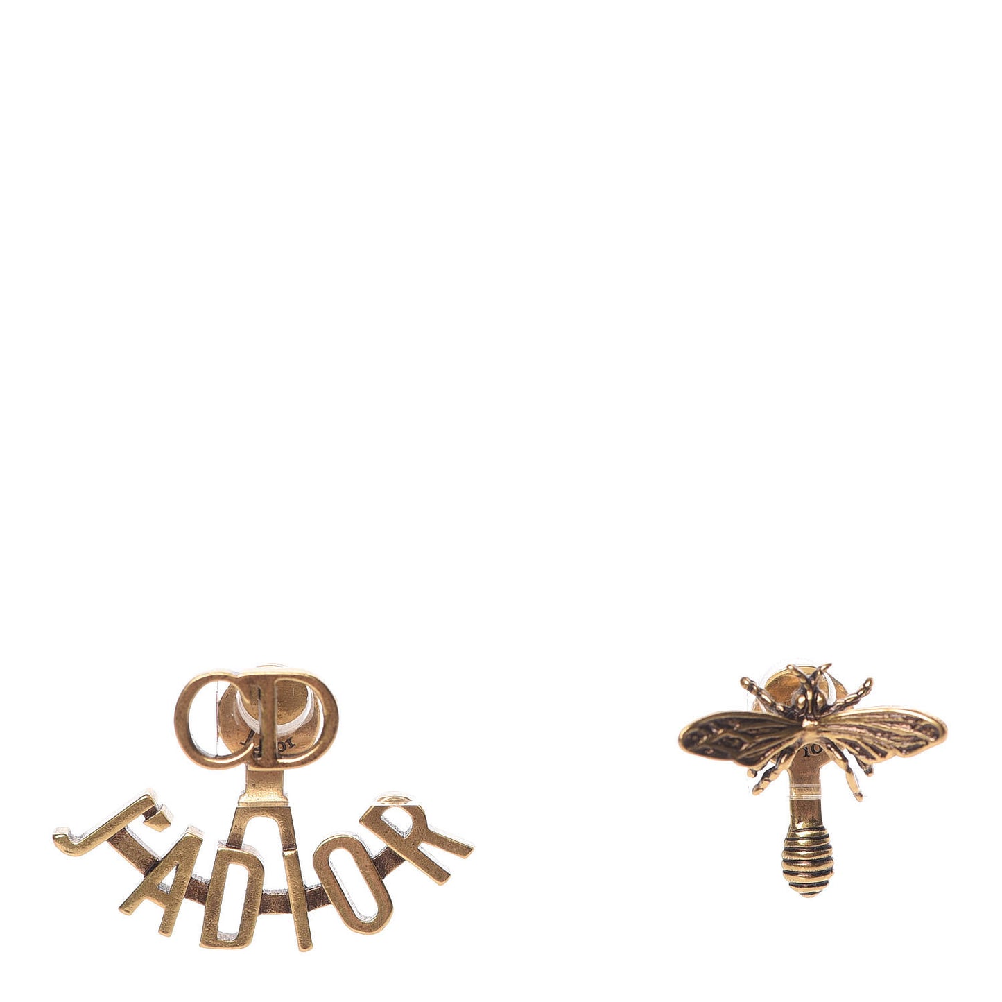 Metal J'Adior Earrings Aged Gold