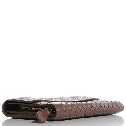 Bottega Veneta Nappa Intrecciato Continental Flap Wallet Light Brown 4 of 8