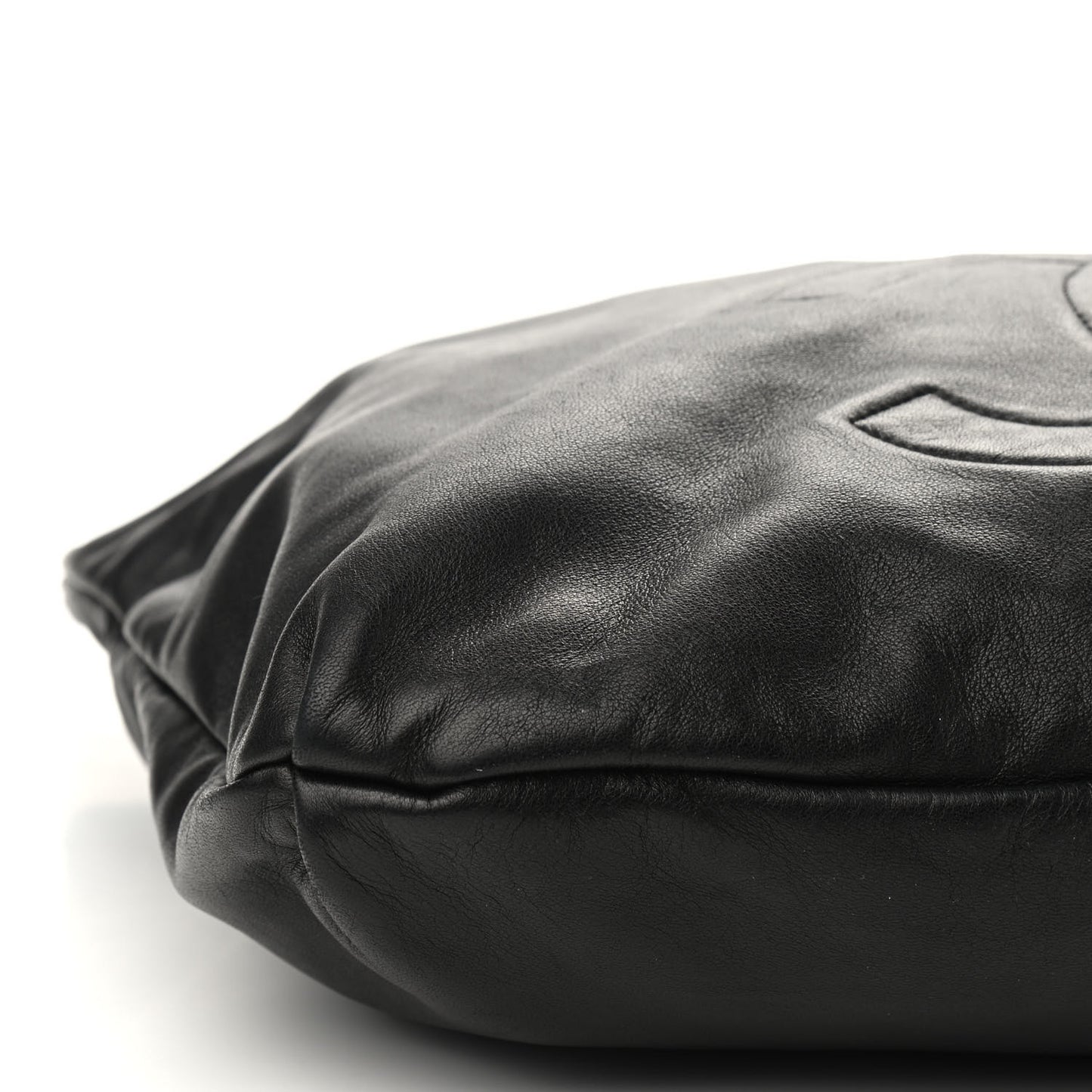 Lambskin Large Soft and Chain Hobo Black