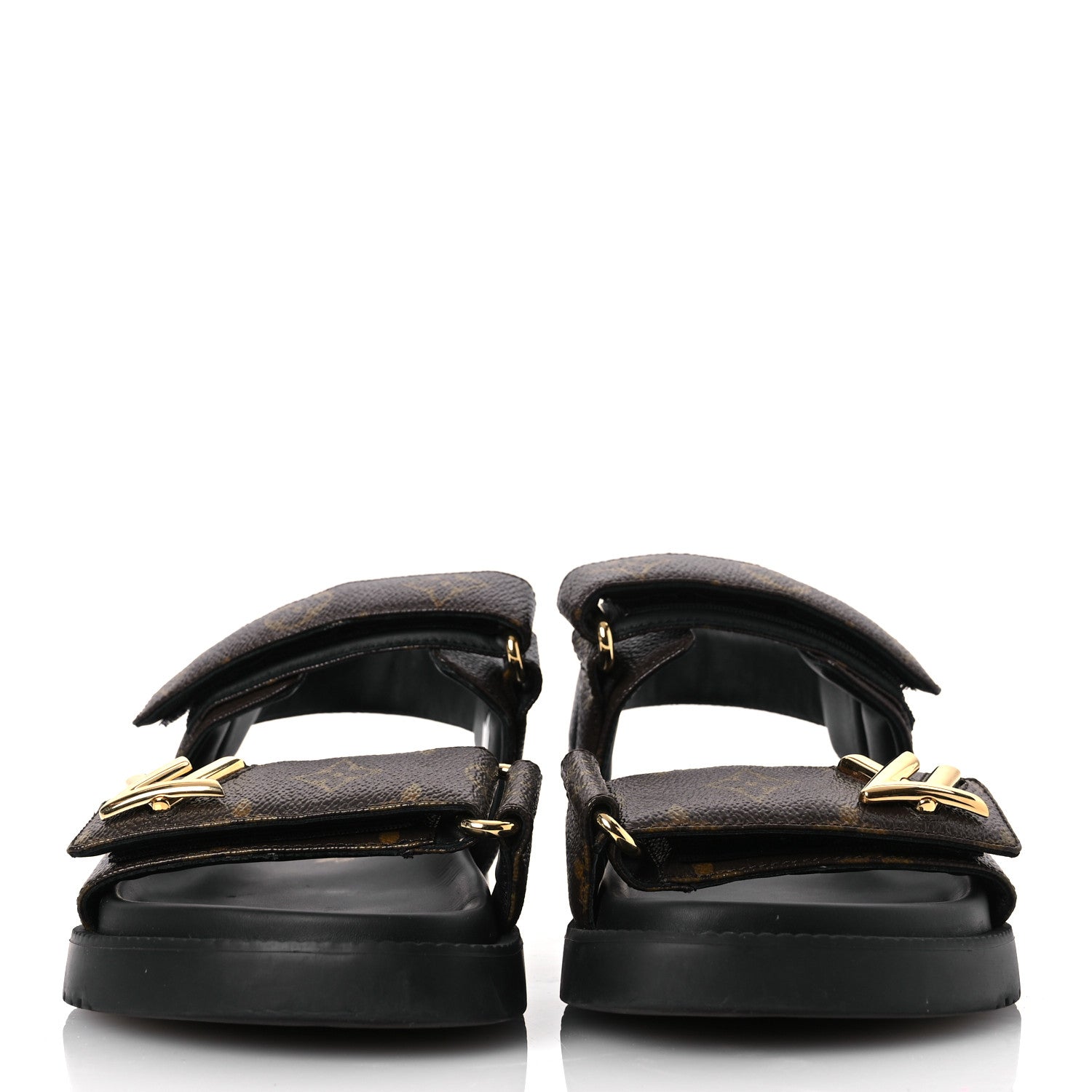 Louis Vuitton Monogram LV Sunset Comfort Flat Sandals 37 Cacao Brown 3 of 16