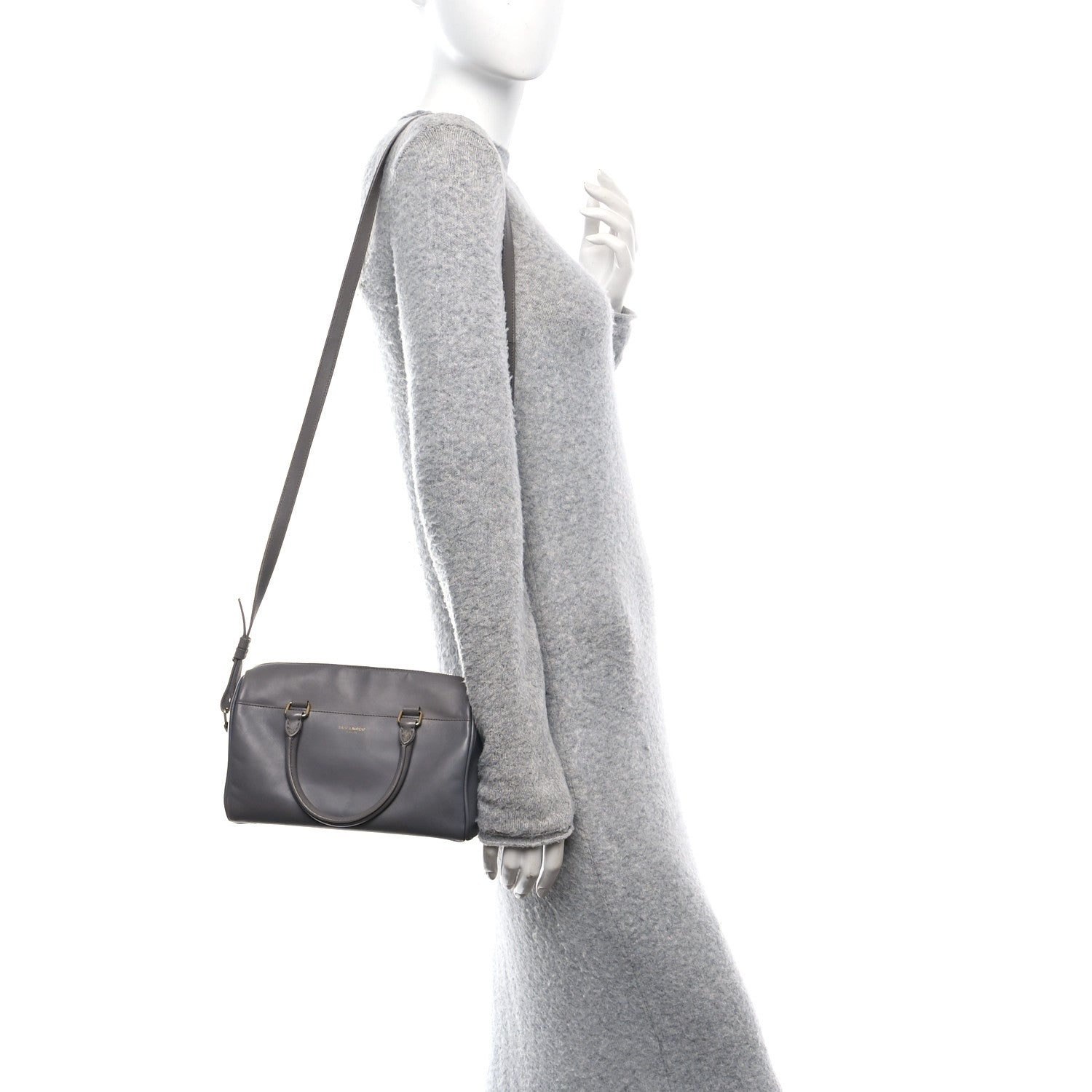 Saint Laurent Calfskin Classic Baby Duffle Fog 2 of 9