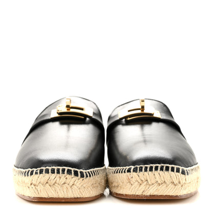 Hermes Goatskin Feria Espadrille 39 Black 3 of 10