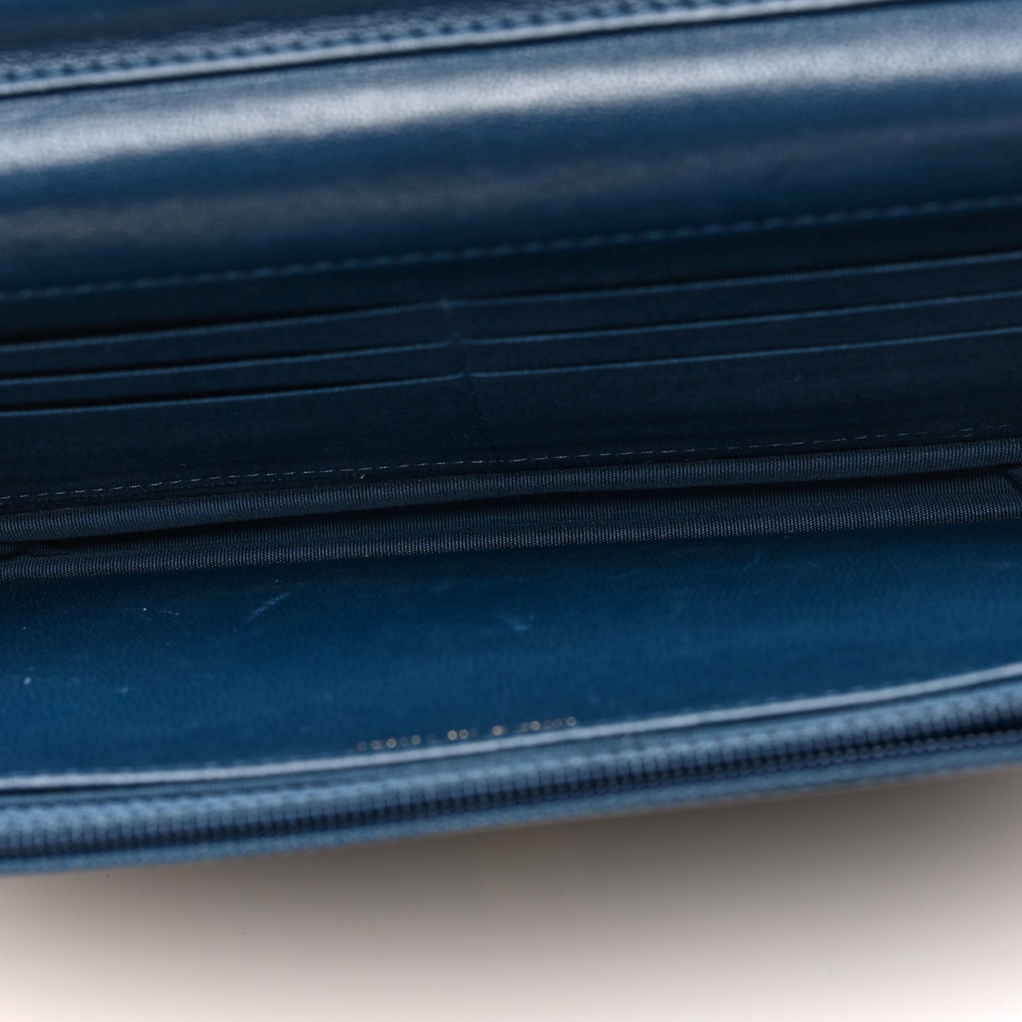 Goatskin Quilted Chanel 19 Wallet On Chain WOC Blue