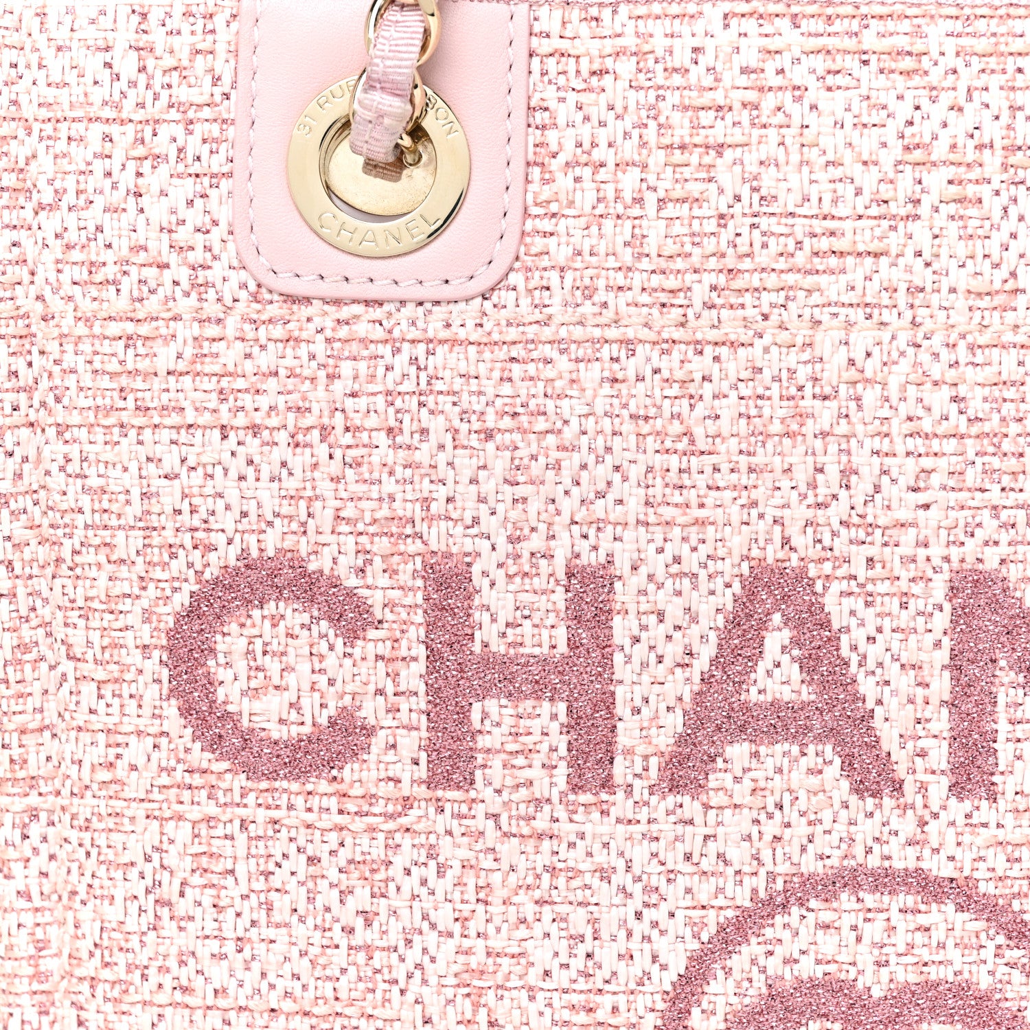 Chanel Lurex Boucle Mini Deauville Tote Pink 7 of 10