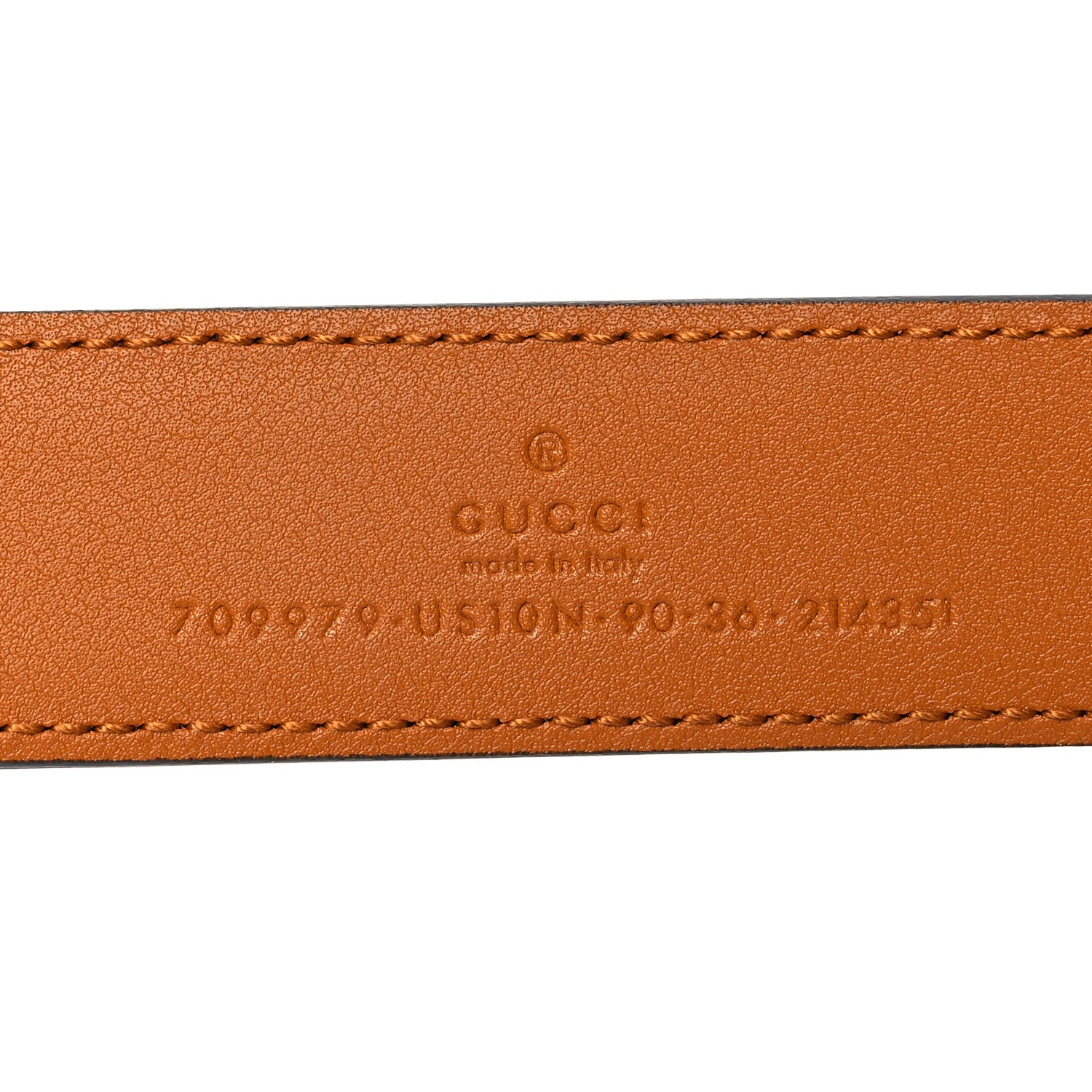 Gucci Calfskin Engraved Square G Buckle Belt 90 36 Light Brown 4 of 4