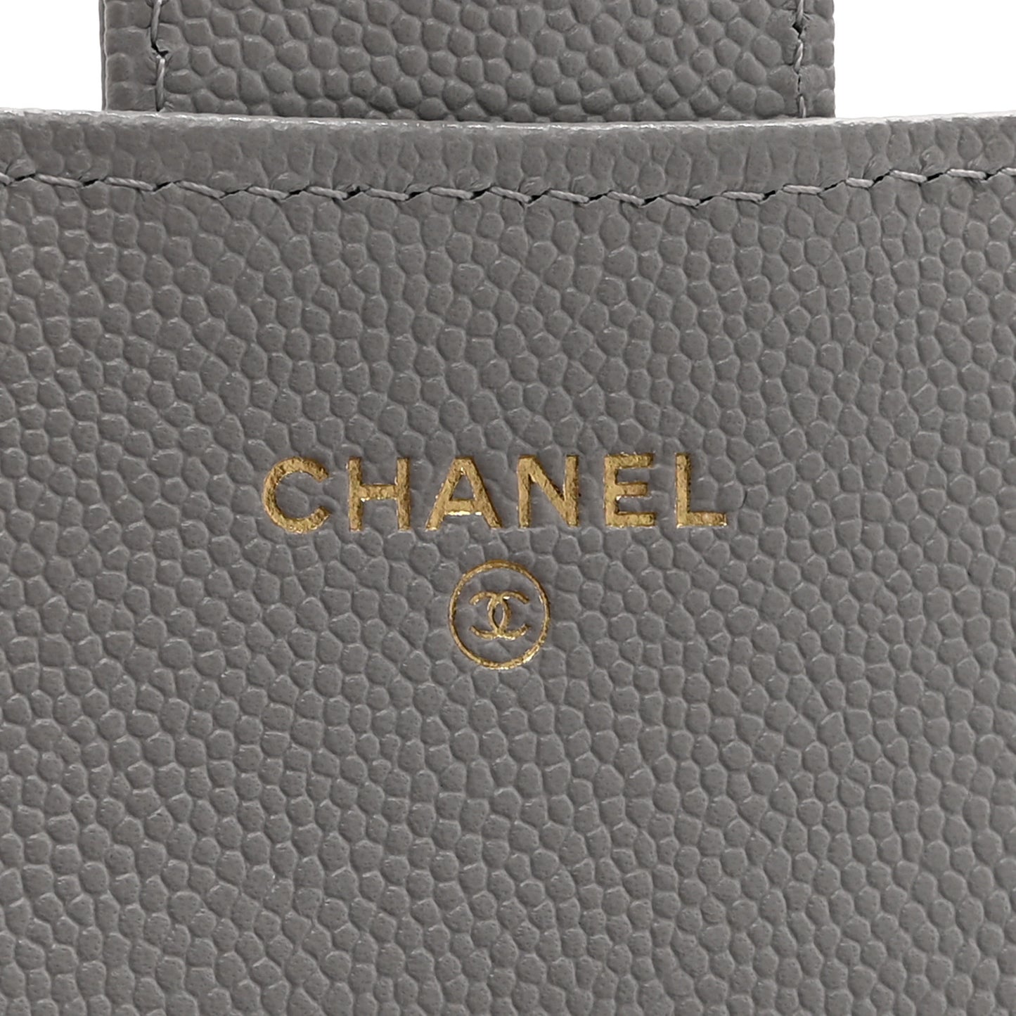 Caviar Quilted Large Gusset Flap Wallet Grey