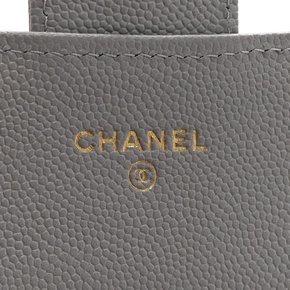 Chanel Caviar Quilted Large Gusset Flap Wallet Grey 6 of 11