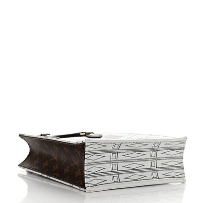Louis Vuitton X FORNASETTI Calfskin Architettura Petit Sac Plat Black White 4 of 9