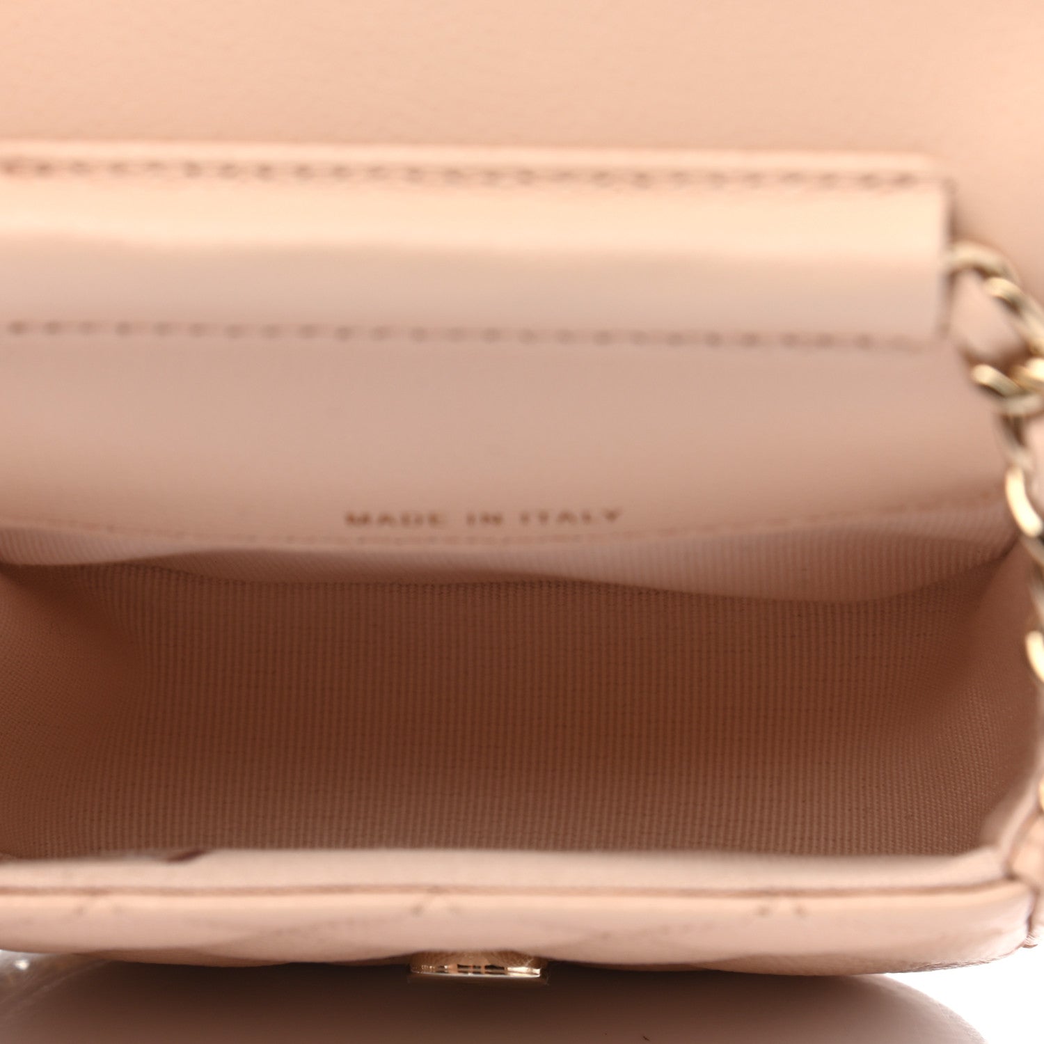 Chanel Caviar Quilted Mini Clutch With Chain Light Beige 5 of 10