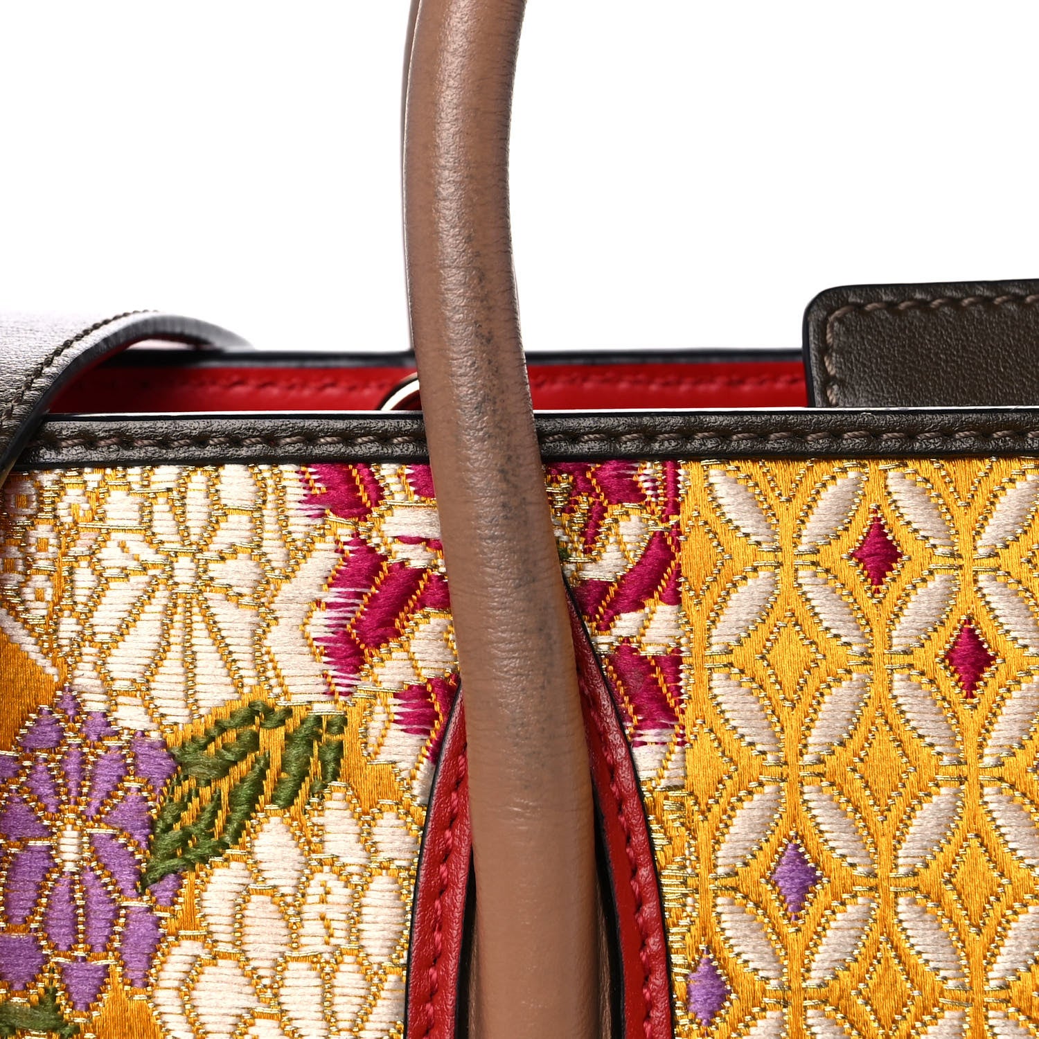 Christian Louboutin Calfskin Embroidered Beaded Small Paloma Multicolor Brown 13 of 20