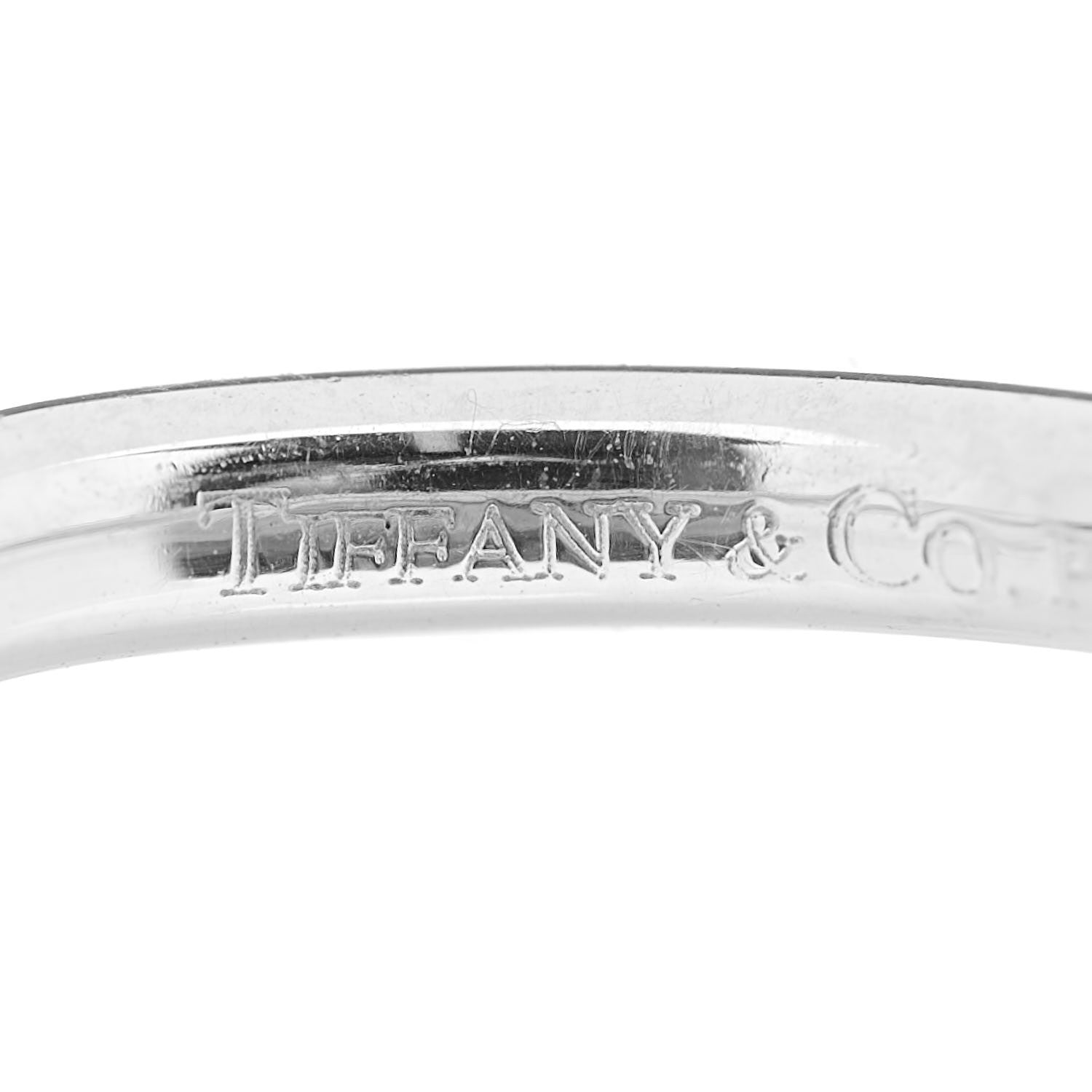 Tiffany Platinum Diamond Elsa Peretti Curved Wedding Band Ring 48 4.5 4 of 7