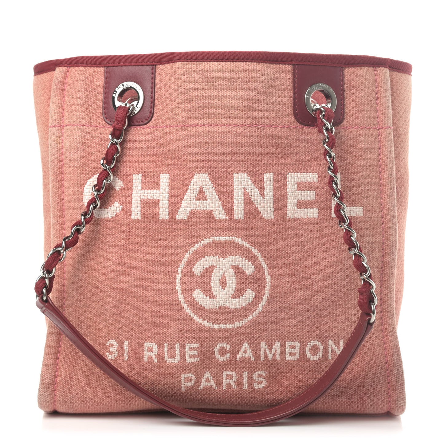 Canvas Mini Deauville Tote Red