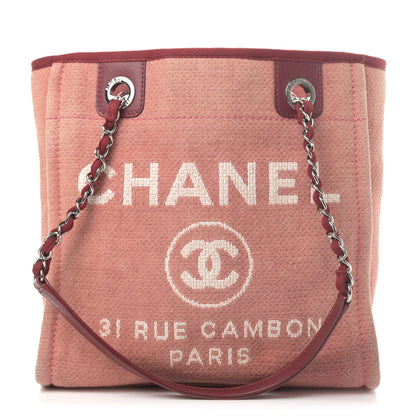 Chanel Canvas Mini Deauville Tote Red 1 of 5