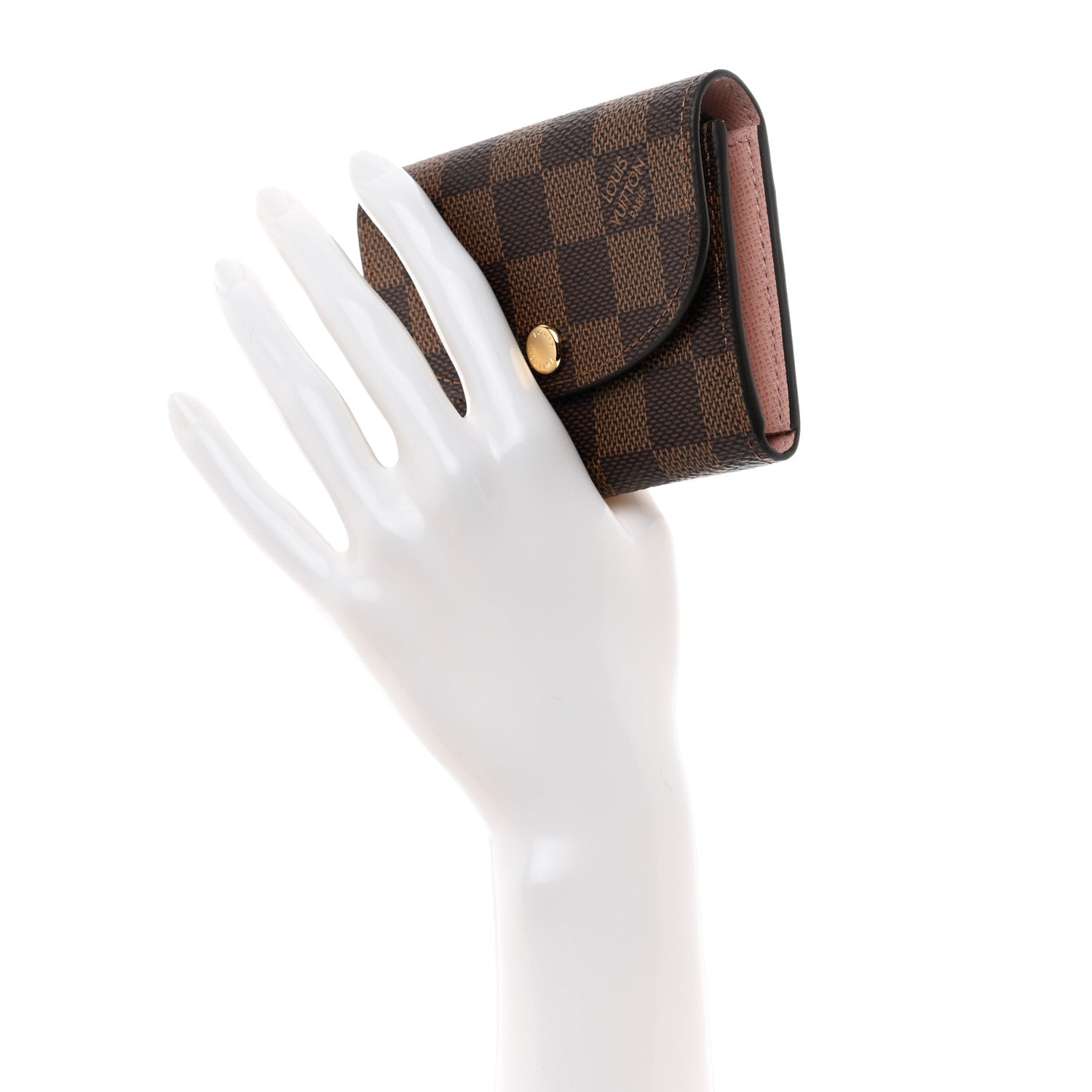 Louis Vuitton Damier Ebene Rosalie Coin Purse Rose Ballerine 2 of 7