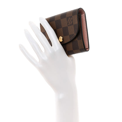 Louis Vuitton Damier Ebene Rosalie Coin Purse Rose Ballerine 2 of 7