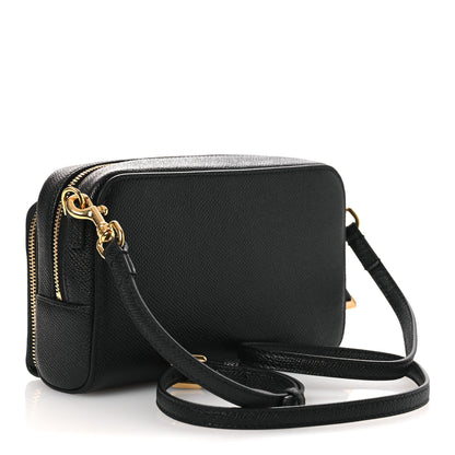 Christian Dior Grained Calfskin Caro Double Pouch Black 3 of 11
