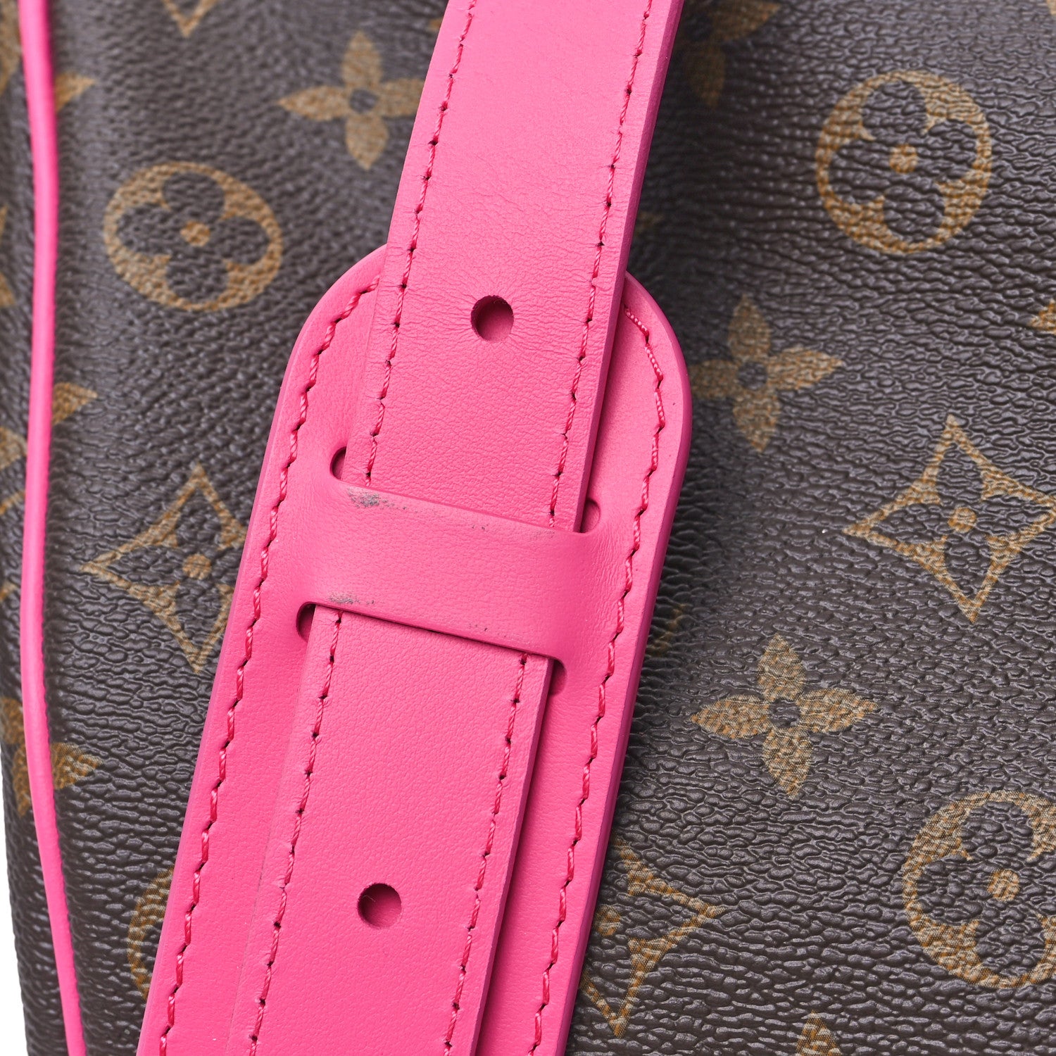 Louis Vuitton Monogram Macassar Keepall Bandouliere 50 Fuchsia 9 of 10