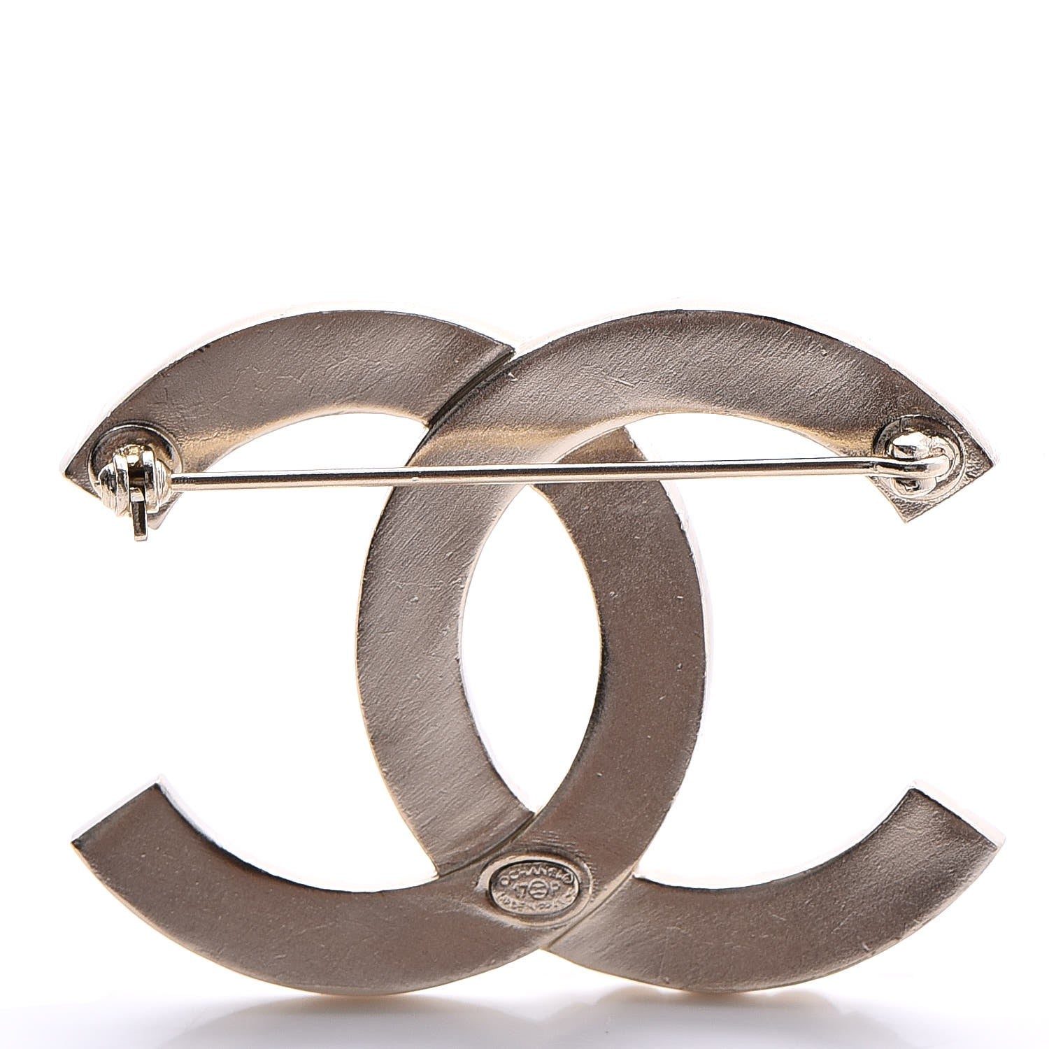 Chanel Baguette Crystal Quilted CC Brooch Gold 3 of 4