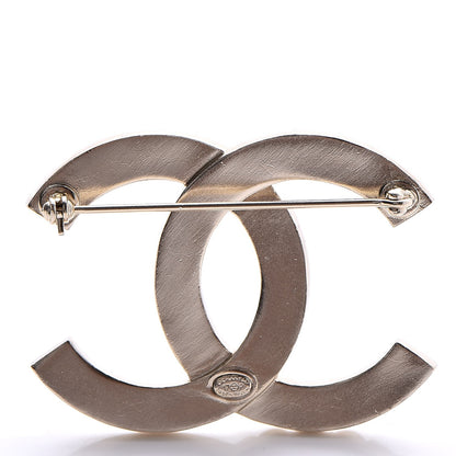 Chanel Baguette Crystal Quilted CC Brooch Gold 3 of 4