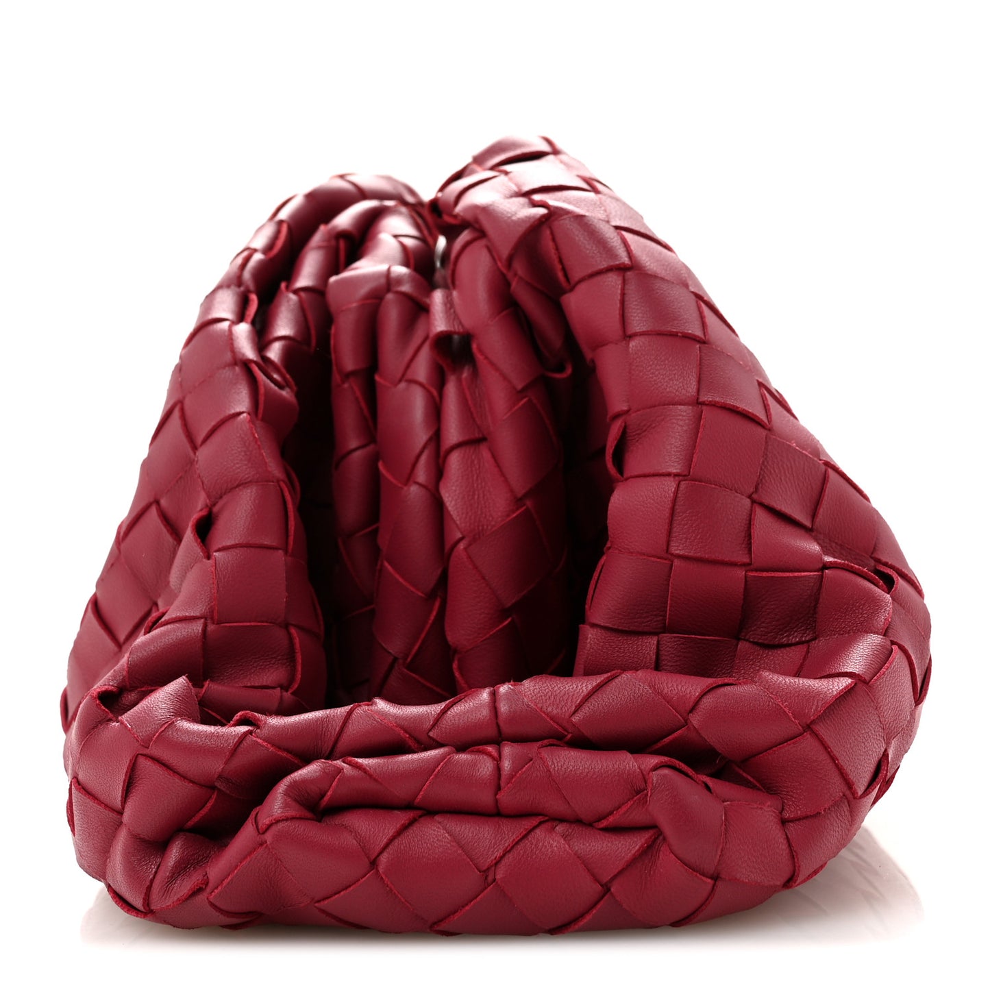 Nappa Maxi Intrecciato The Pouch Oversized Clutch Amaranto