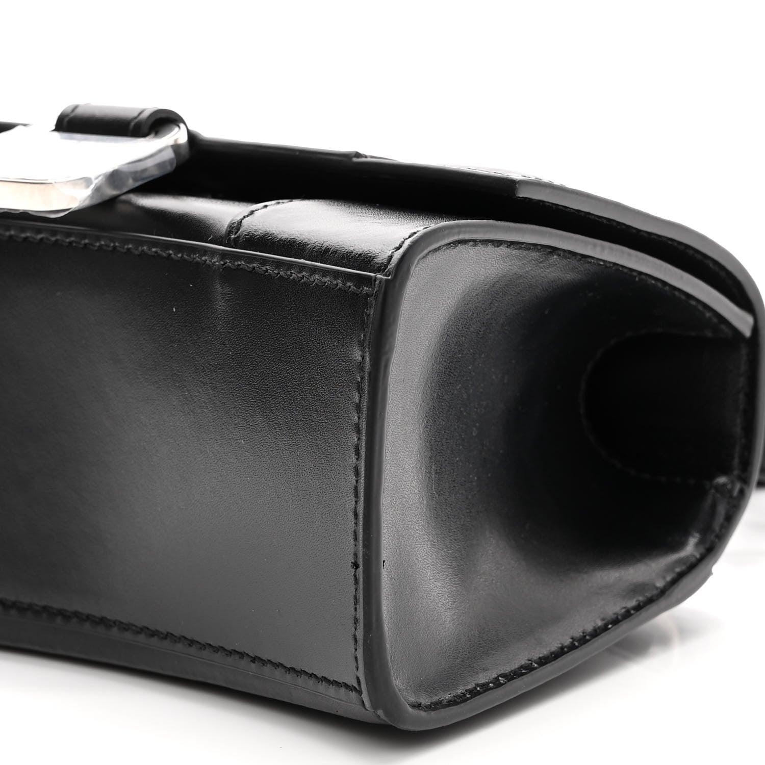 Balenciaga Shiny Box Calfskin Hourglass Top Handle Bag XS Black 9 of 10
