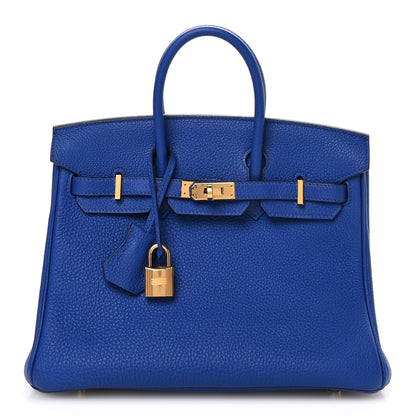 Hermes Togo Birkin 25 Bleu Electrique 1 of 11