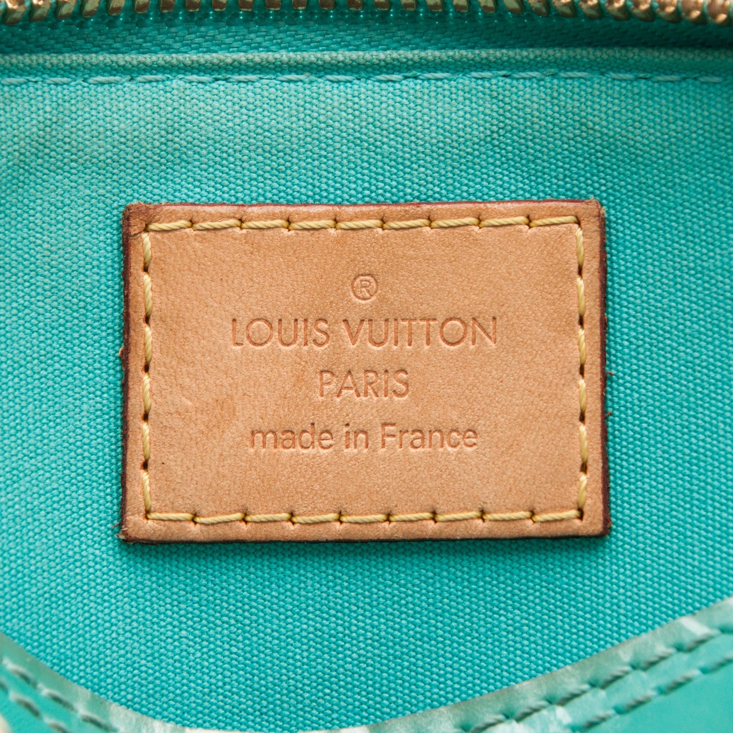 Louis Vuitton Vernis Alma BB Blue Lagon 6 of 8