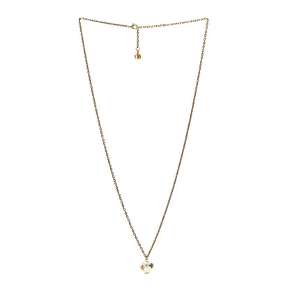 Christian Dior Pearl Logo Heart Necklace Gold 3 of 6