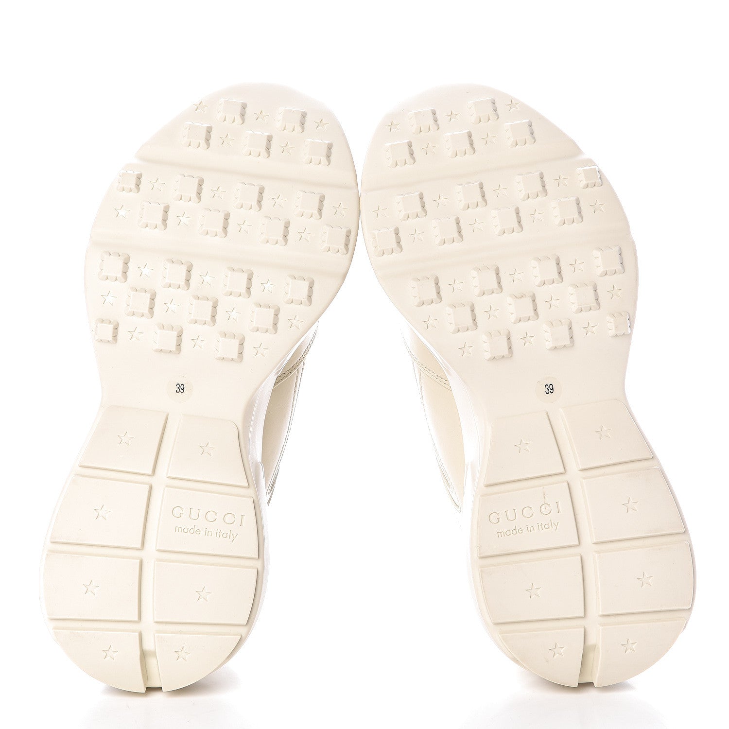 Gucci Calfskin GG Apple Womens Rhyton Sneakers 39 Ivory 5 of 9