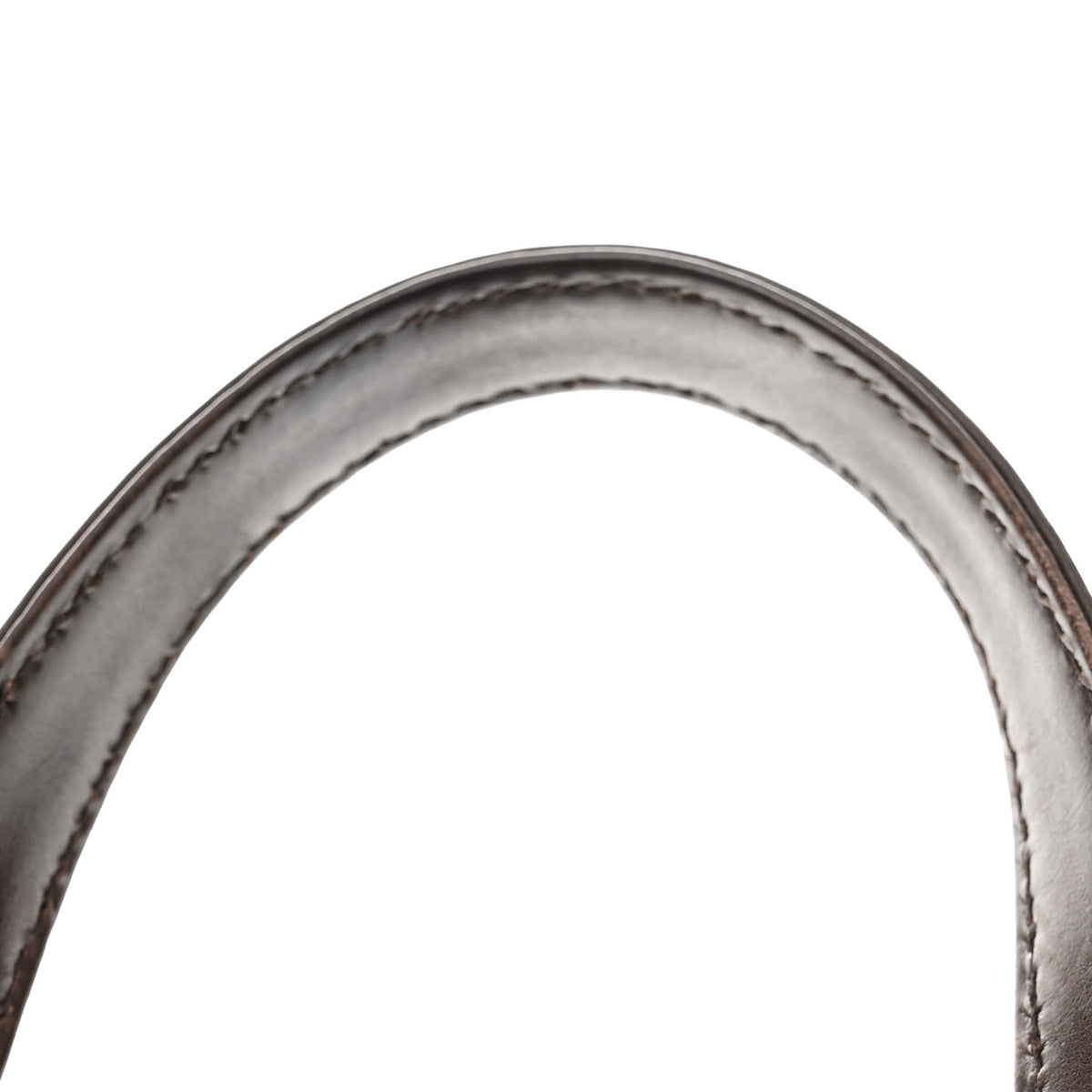Calfskin Wild Stitch Vertical Top Handle Bag Brown