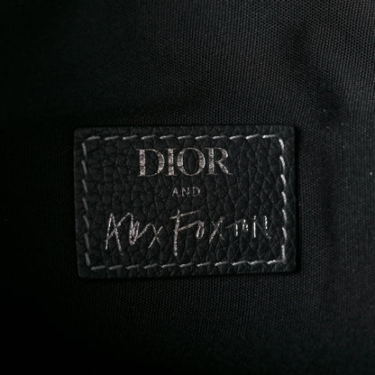 Christian Dior X SHAWN STUSSY Grained Calfskin Saddle Bag Black 6 of 12